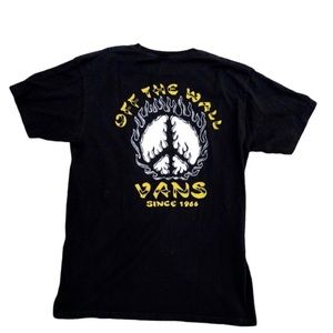 Vans off the wall fire peace sign shirt-men’s small